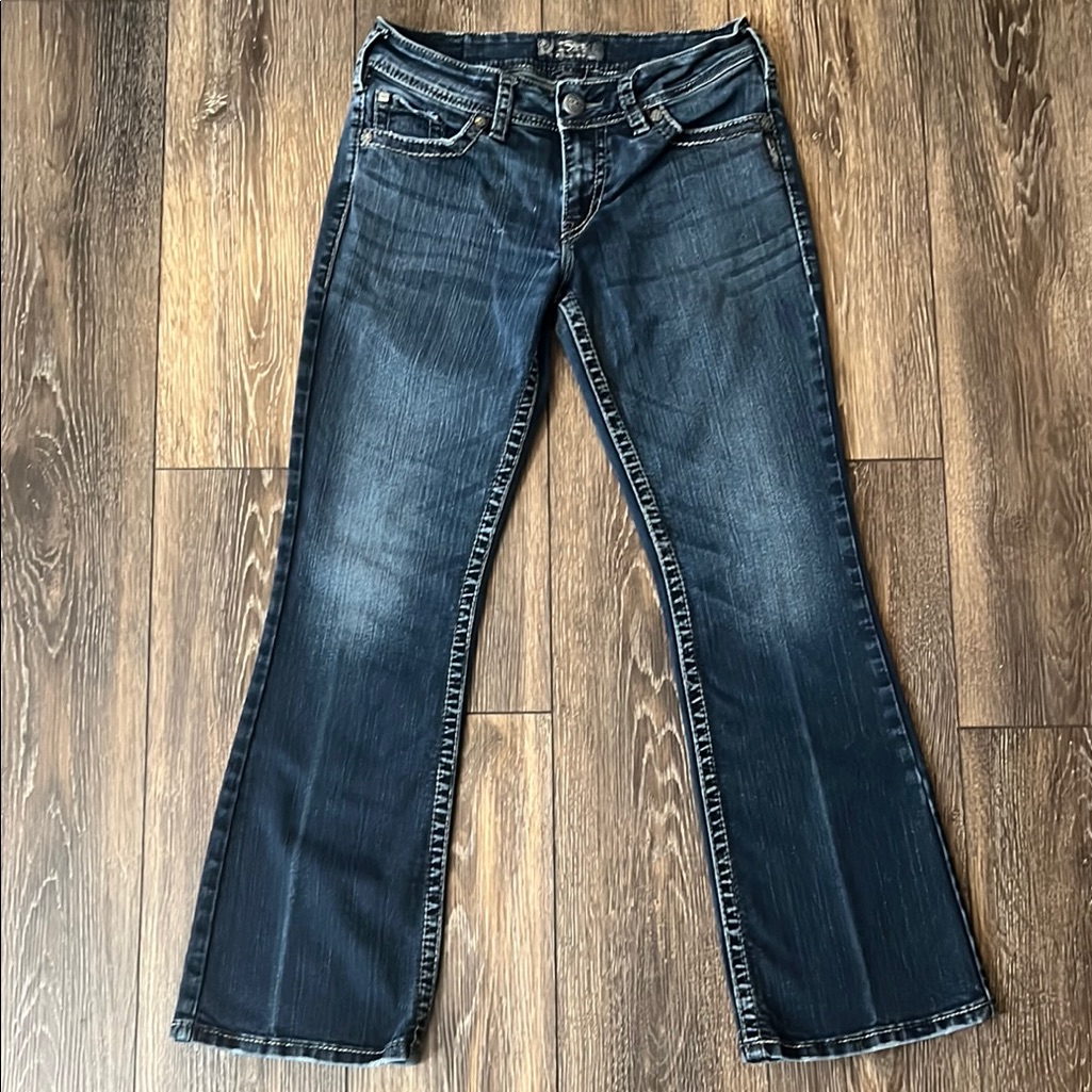 Silver Suki Surplus Bootcut Jeans Womens 29x30 Dark Blue Denim Medium Wash